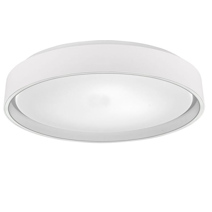 Lampe plafond en plastique blanche, Deon, 24W, blanc chaud à froid réglable LED