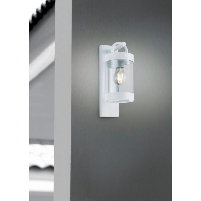Applique extérieur avec capteur crépusculaire moderne blanche, Sambesi, IP44
