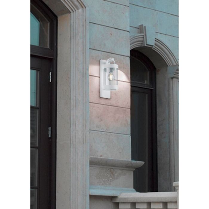 Applique extérieur avec capteur crépusculaire moderne blanche, Sambesi, IP44