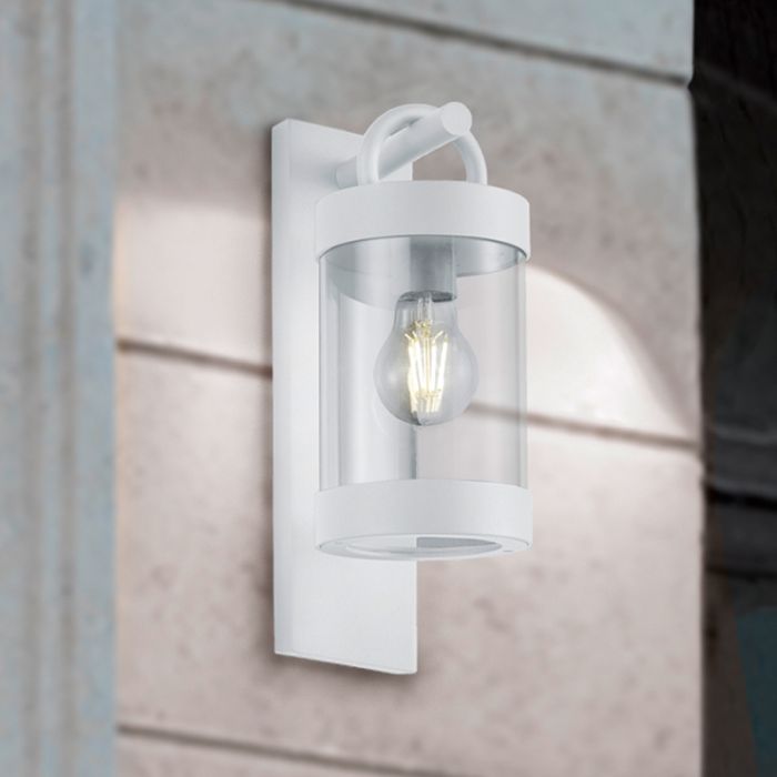 Applique extérieur avec capteur crépusculaire moderne blanche, Sambesi, IP44