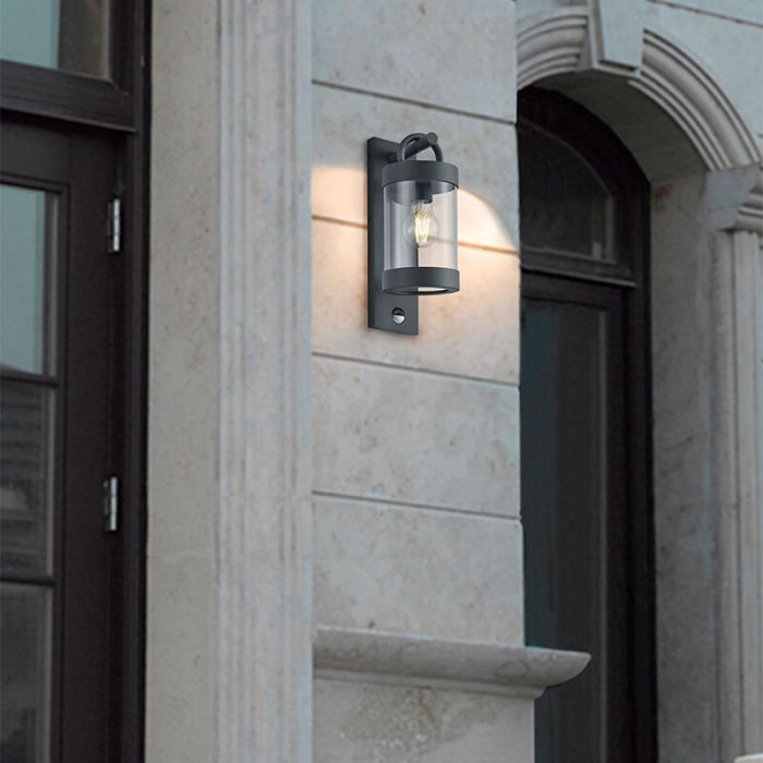 Applique extérieur avec détecteur de mouvement moderne anthracite, Sambesi, IP44