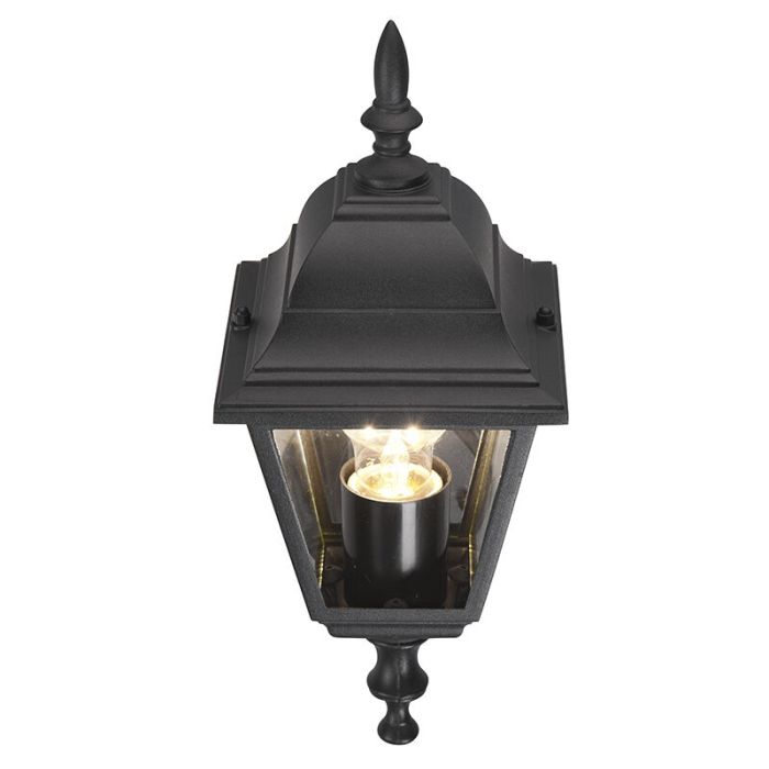 Luminaire extérieur classique noir, Lavina, IP44