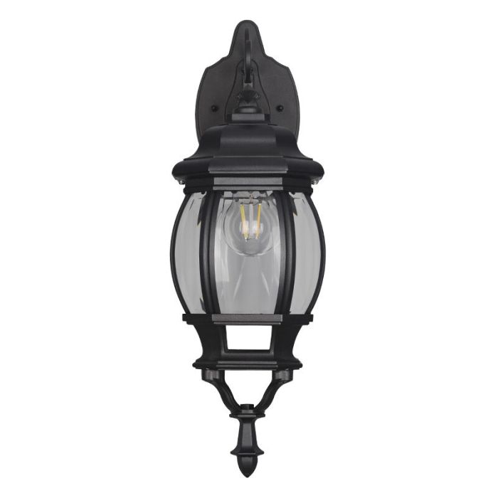 Luminaire extérieur classique noir, Evander, IP23