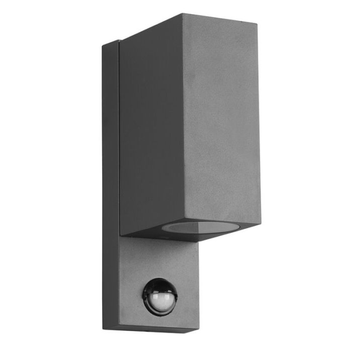 Applique extérieur avec détecteur de mouvement moderne anthracite, Laurien, IP44