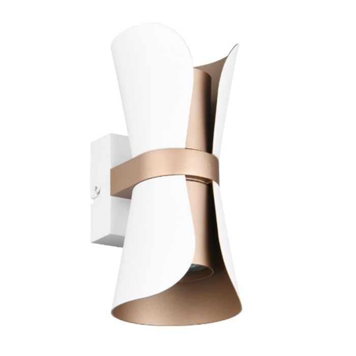 Applique murale design blanche, Suad, avec interrupteur