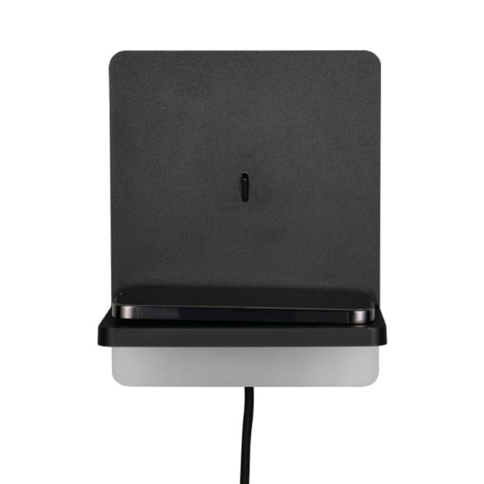 Applique murale moderne noire, Margje, 9W, 3000K LED, avec interrupteur