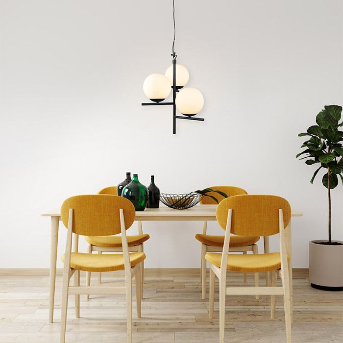 Suspension moderne blanche, Silkis