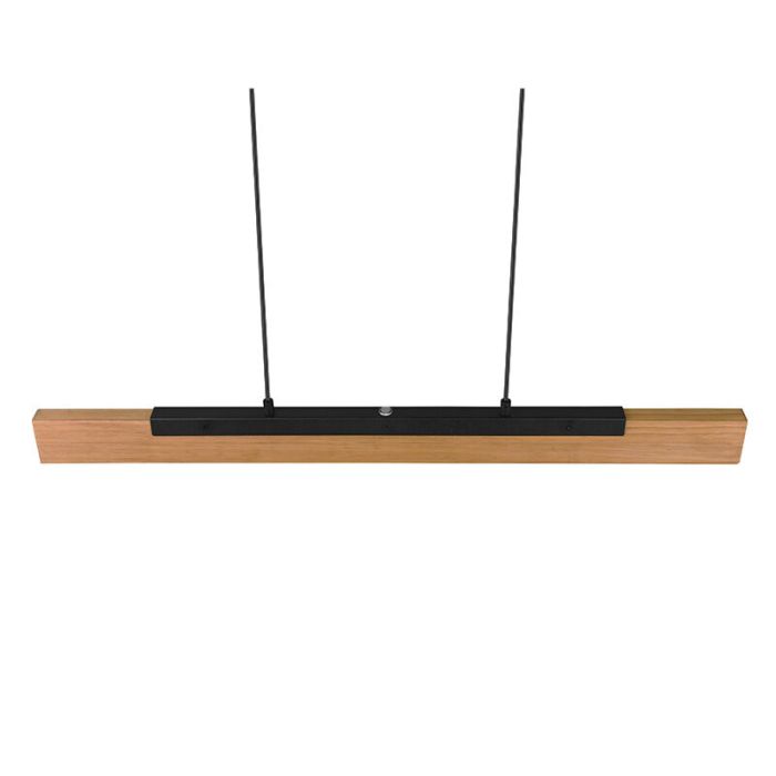 Suspension en bois marronne, Neville, 25W, 3000K LED, gradable en 3 étapes
