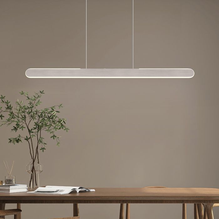 Suspension moderne chromée, Dwayn, 28W, blanc chaud à froid réglable LED