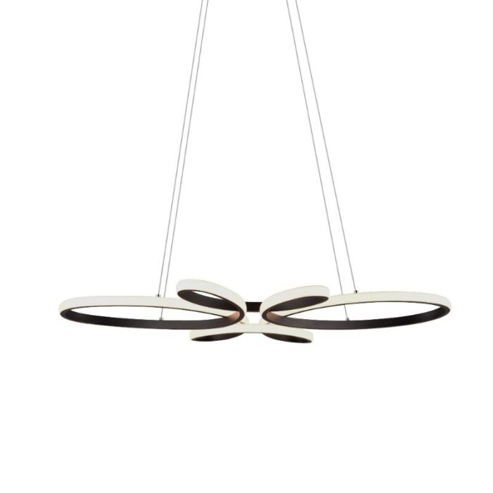 Suspension table à manger design noire, Vikash, 32W, 3000K LED, gradable en 3 étapes
