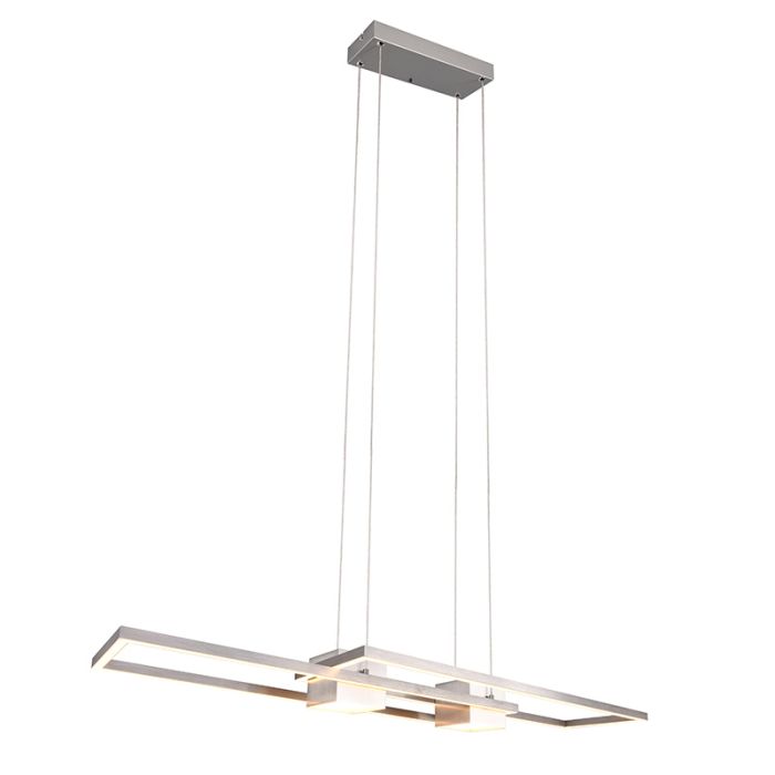 Suspension design nickel, Sohaib, 37W, blanc chaud à froid réglable LED, gradable en 3 étapes