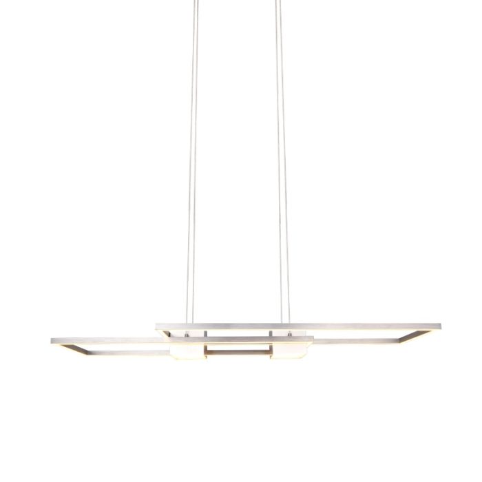 Suspension design nickel, Sohaib, 37W, blanc chaud à froid réglable LED, gradable en 3 étapes