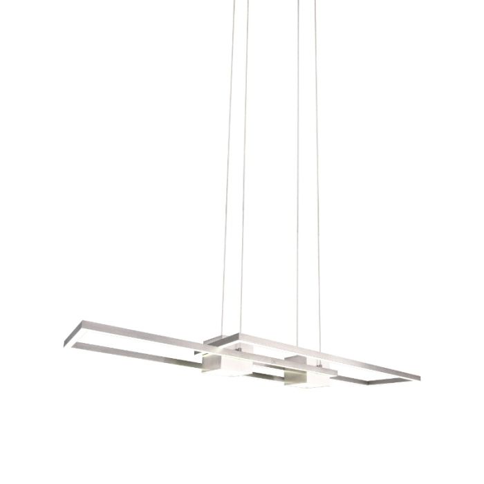 Suspension design nickel, Sohaib, 37W, blanc chaud à froid réglable LED, gradable en 3 étapes