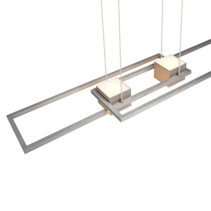Suspension design nickel, Sohaib, 37W, blanc chaud à froid réglable LED, gradable en 3 étapes