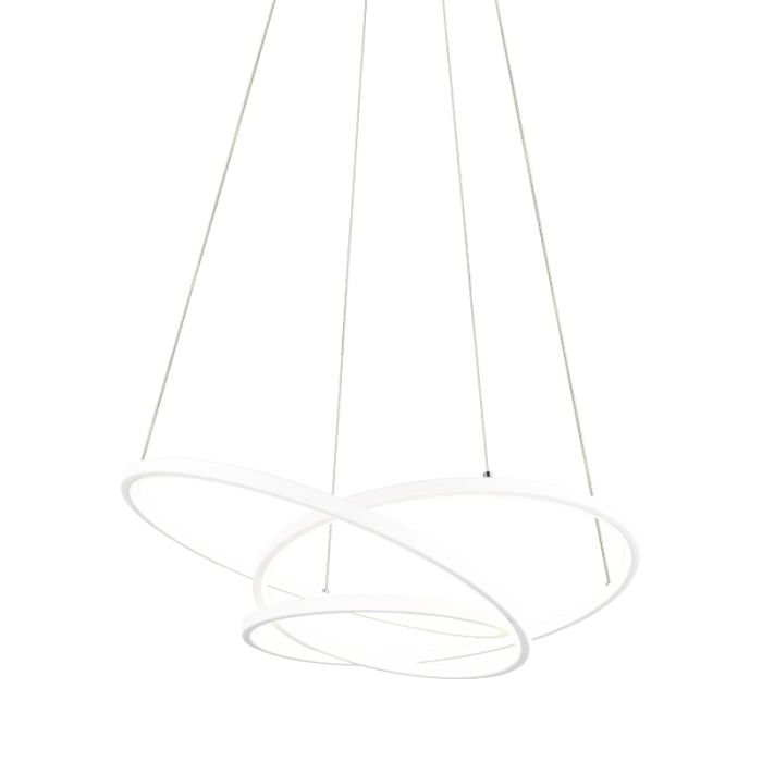 Suspension design blanche, Teodore, 34W, white switch LED, gradable en 3 étapes