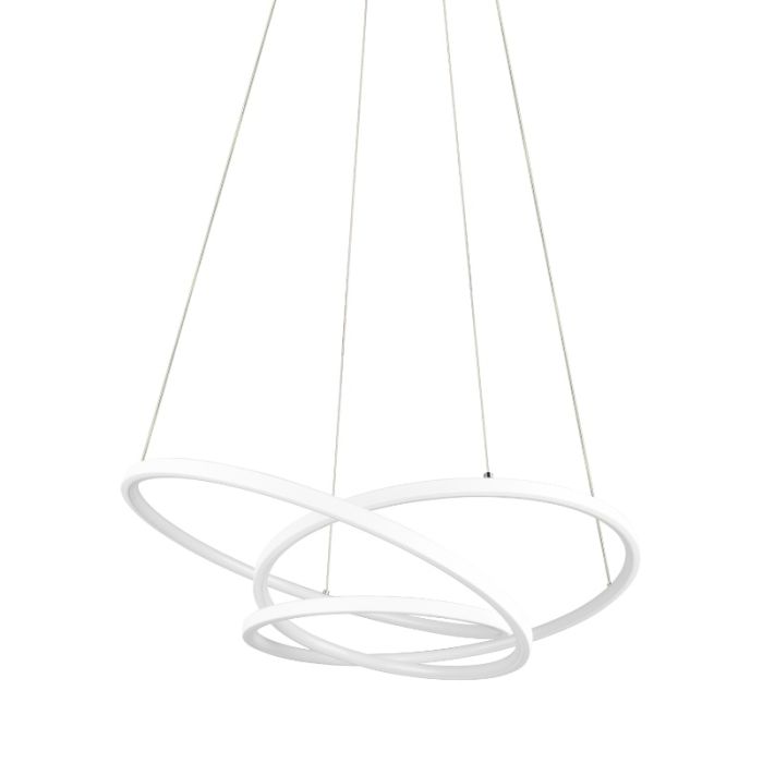 Suspension design blanche, Teodore, 34W, white switch LED, gradable en 3 étapes