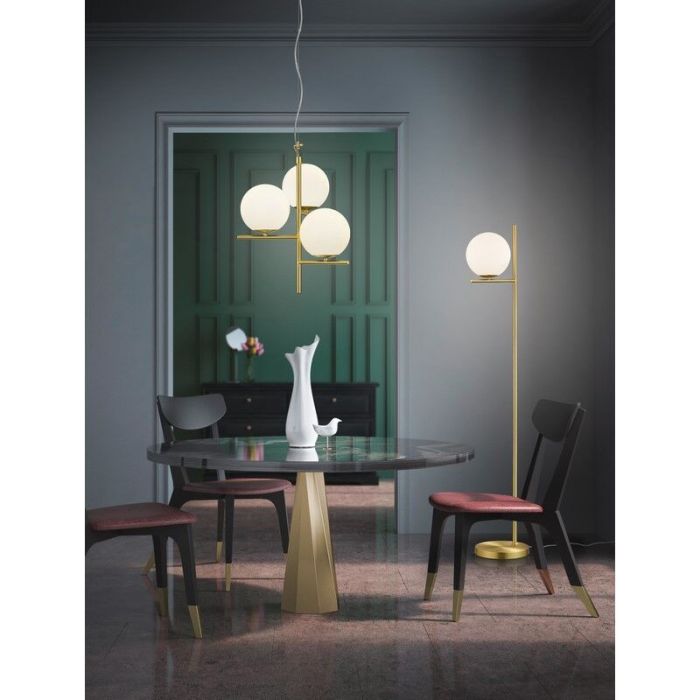 Lampadaire moderne laiton, Silkis, avec interrupteur