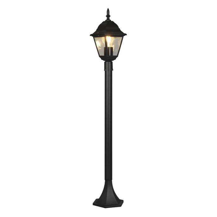 Candélabre extérieur classique noir, Lavina, IP44