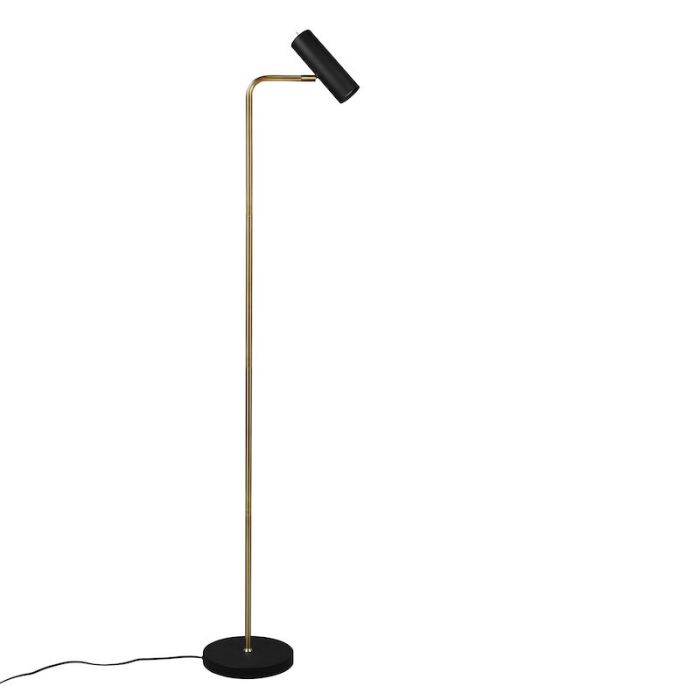 Lampadaire moderne laiton, Kaso, avec interrupteur