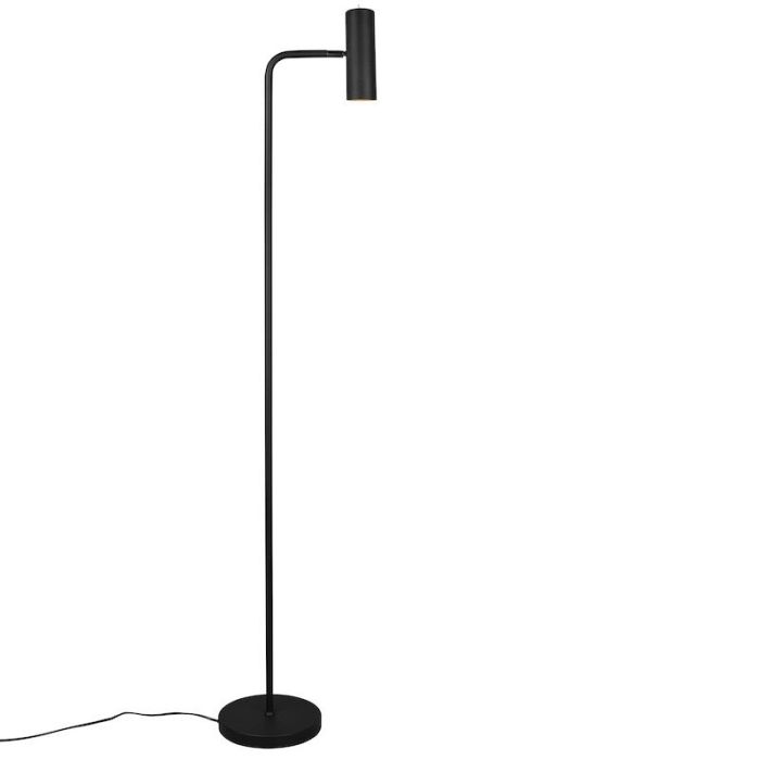 Lampadaire moderne noir, Kaso, avec interrupteur