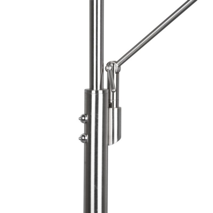 Lampadaire liseuse moderne nickel, Marjon, 35W, blanc chaud à froid réglable LED, avec variateur tactile