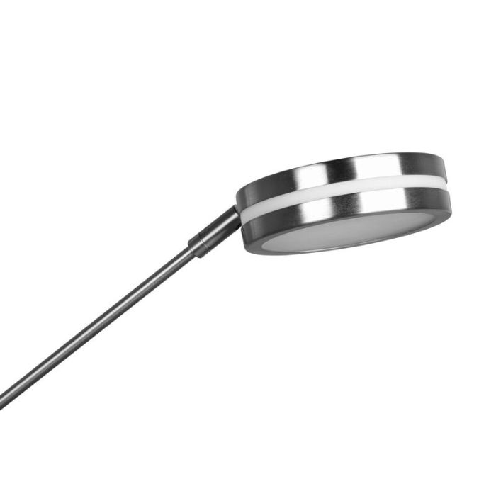 Lampadaire liseuse moderne nickel, Marjon, 35W, blanc chaud à froid réglable LED, avec variateur tactile