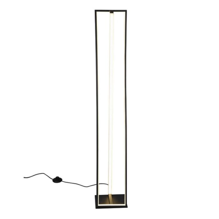Lampadaire moderne noir, Chadi, 26W, blanc chaud à froid réglable LED