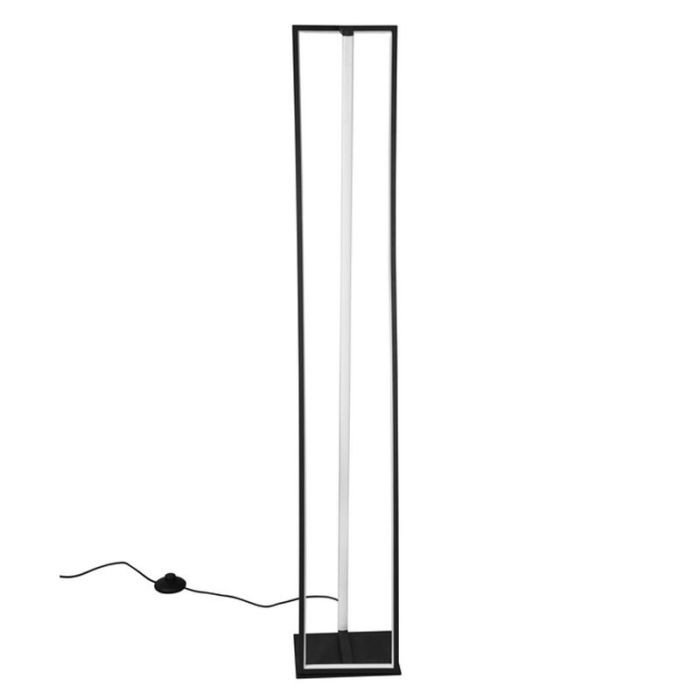 Lampadaire moderne noir, Chadi, 26W, blanc chaud à froid réglable LED