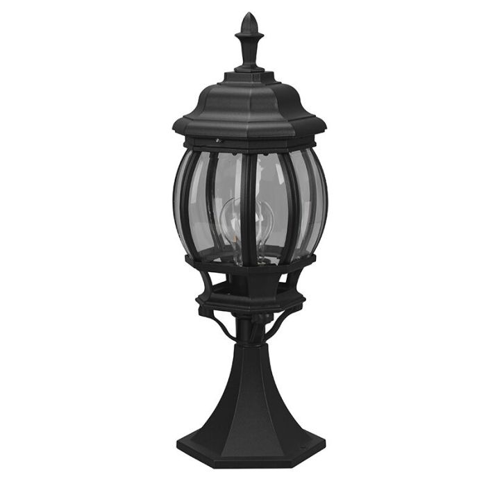 Luminaire extérieur classique noir, Evander, IP23