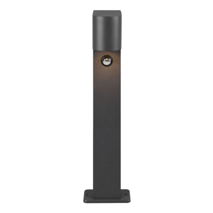 Lampadaire extérieur avec détecteur de mouvement moderne anthracite, Laurien, IP44