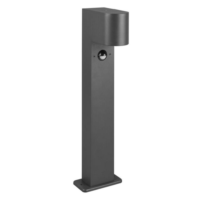 Lampadaire extérieur avec détecteur de mouvement moderne anthracite, Laurien, IP44