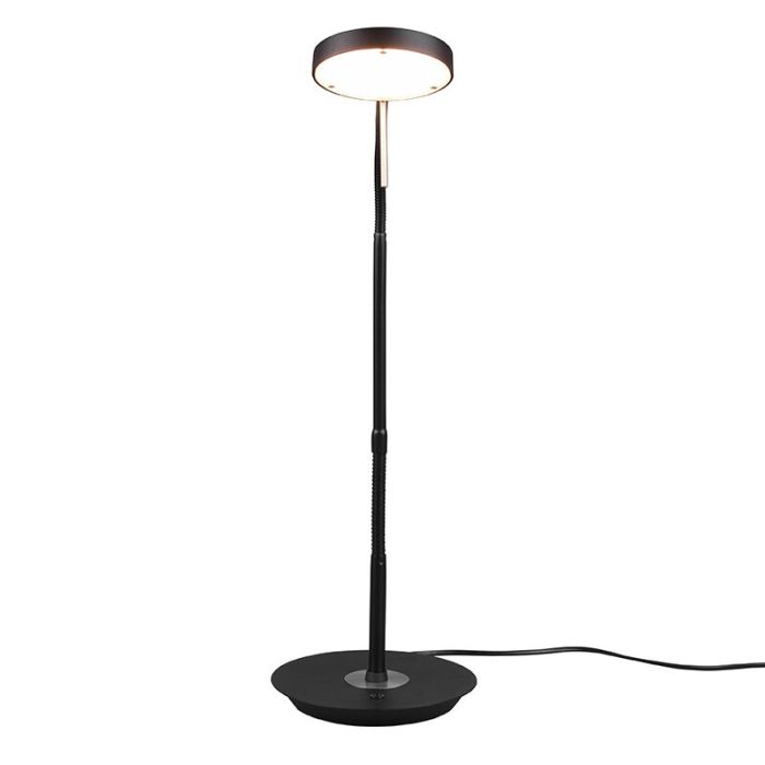 Lampe de table moderne noire, Bilge, 12W, couleur réglable LED, avec interrupteur