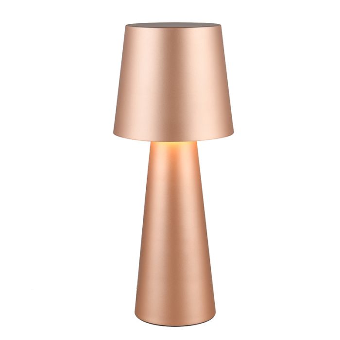 Lampe de table moderne marronne, Lillyam, avec interrupteur