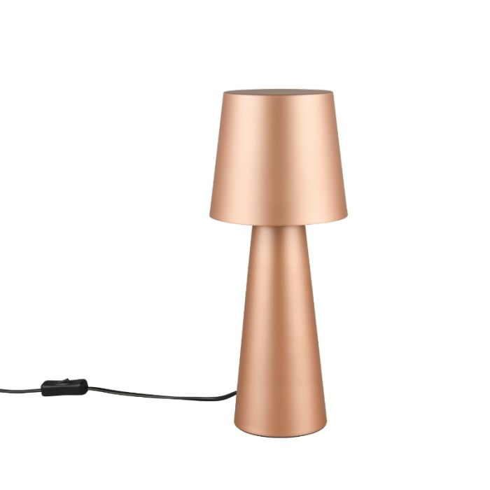 Lampe de table moderne marronne, Lillyam, avec interrupteur