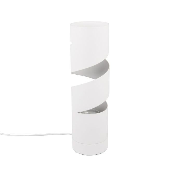 Lampe de table design blanche, Marouan, avec interrupteur