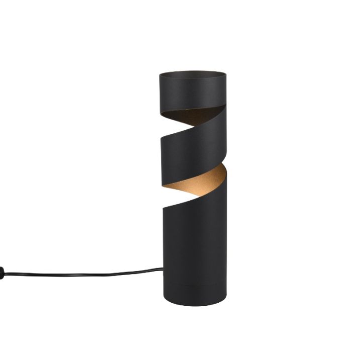 Lampe de table design noire, Marouan, avec interrupteur