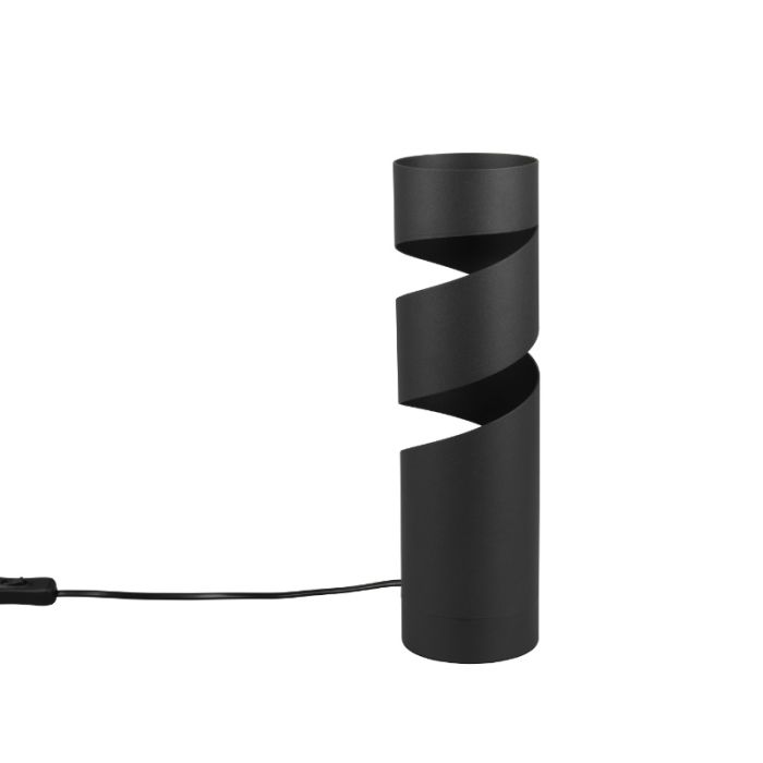 Lampe de table design noire, Marouan, avec interrupteur