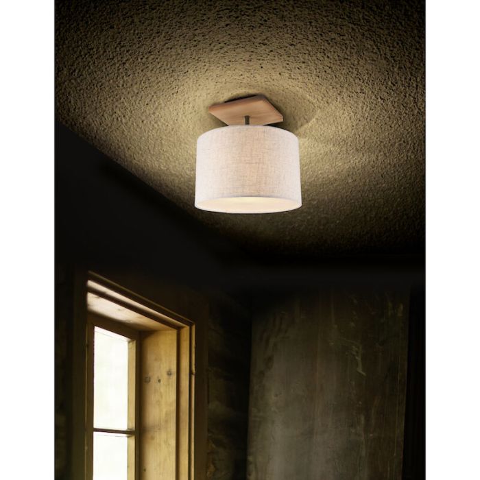 Lampe plafond vintage nickel, Milco