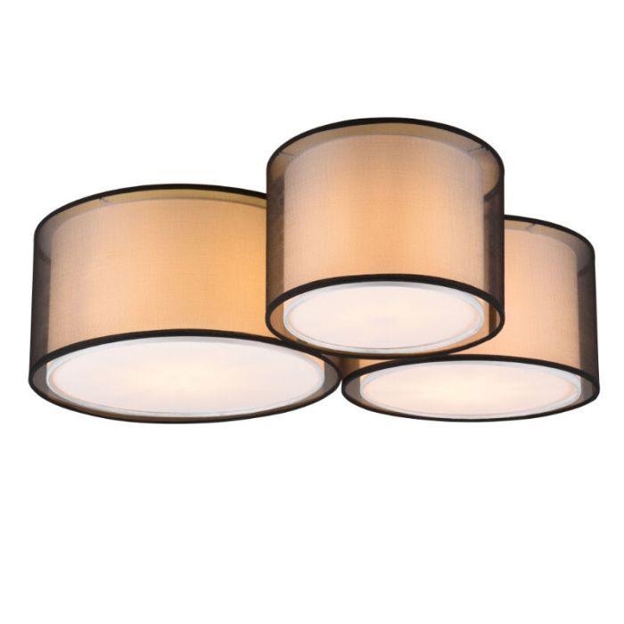 Lampe plafond moderne anthracite, Mirle