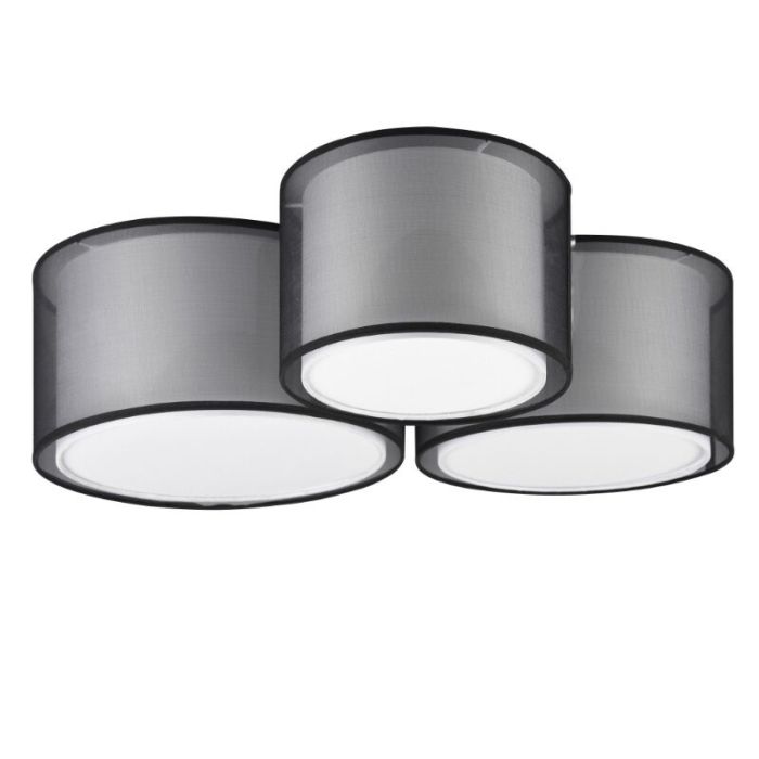 Lampe plafond moderne anthracite, Mirle
