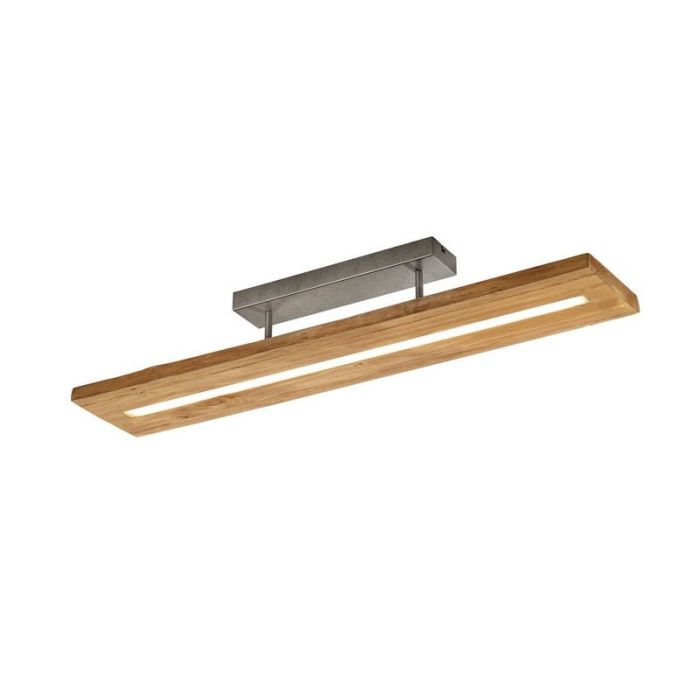 Lampe plafond en bois marronne, Deka, 27W, 3000K LED