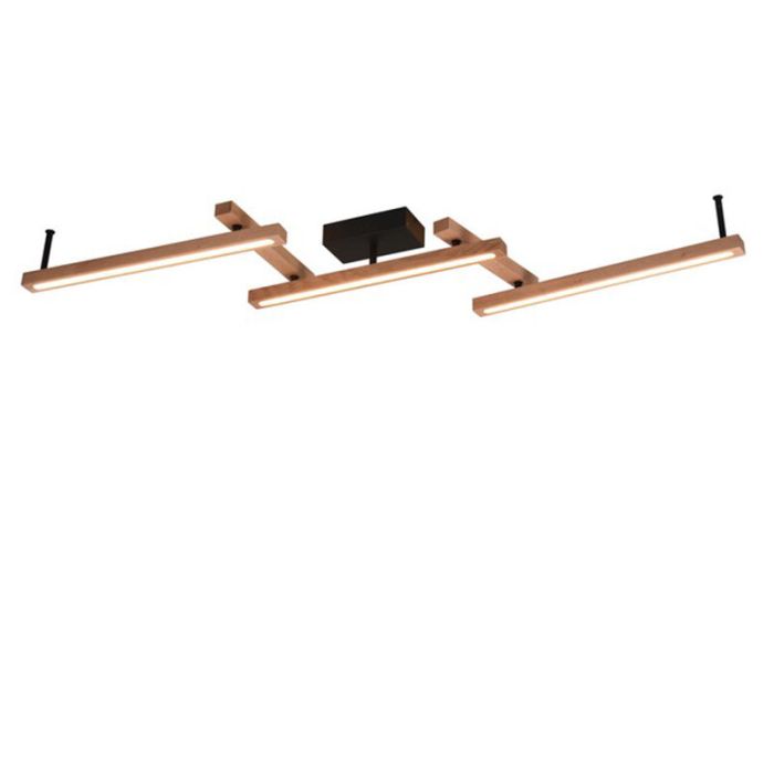 Lampe plafond moderne marronne, Kelley, 36W, blanc chaud à froid réglable LED, avec télécommande