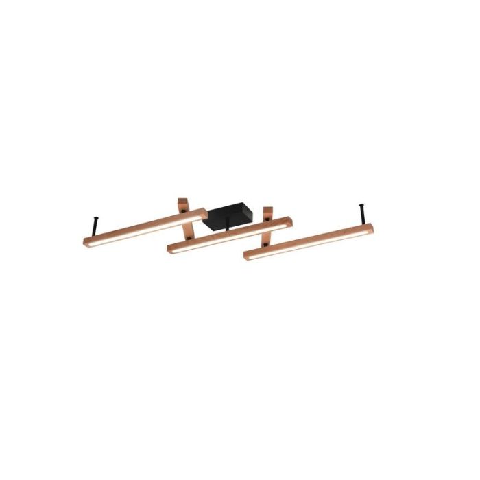 Lampe plafond moderne marronne, Kelley, 36W, blanc chaud à froid réglable LED, avec télécommande