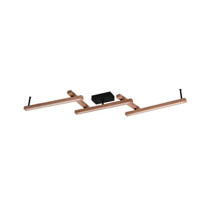 Lampe plafond moderne marronne, Kelley, 36W, blanc chaud à froid réglable LED, avec télécommande