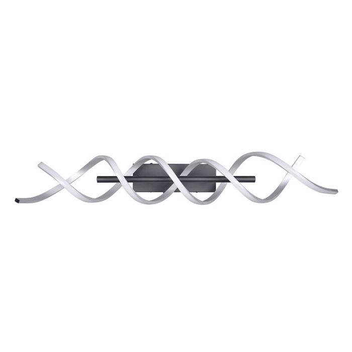 Plafonnier design chromé, Sylvian, 41W, blanc chaud à froid réglable LED, gradable en 3 étapes