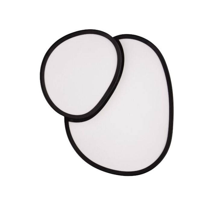 Plafonnier en métal noir, Merwin, 21W, blanc chaud à froid réglable LED, avec télécommande