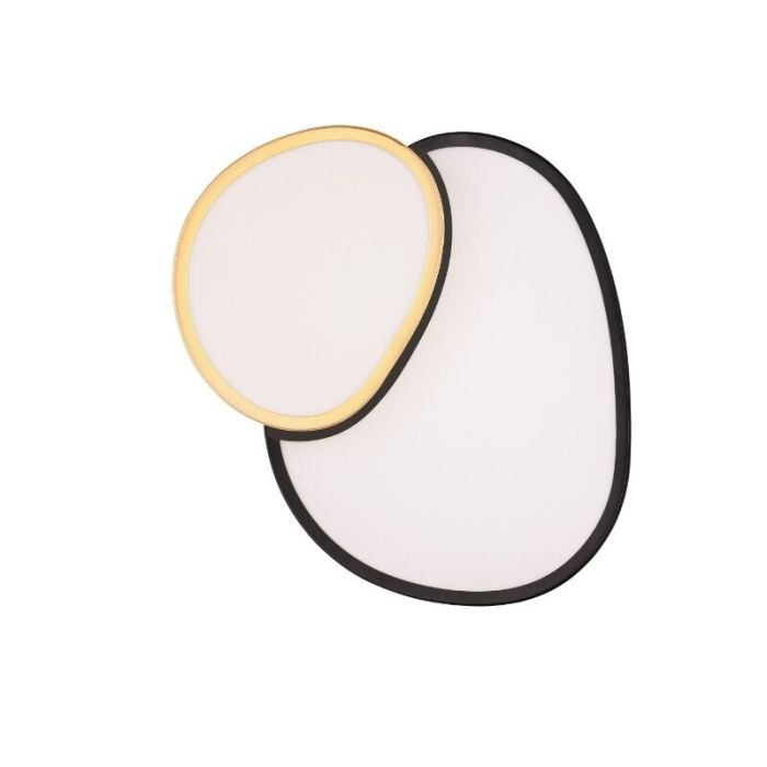 Plafonnier en métal doré, Merwin, 21W, blanc chaud à froid réglable LED, avec télécommande