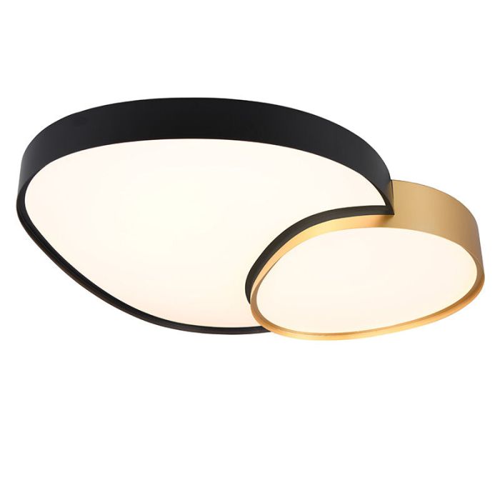 Plafonnier en métal doré, Merwin, 51W, blanc chaud à froid réglable LED