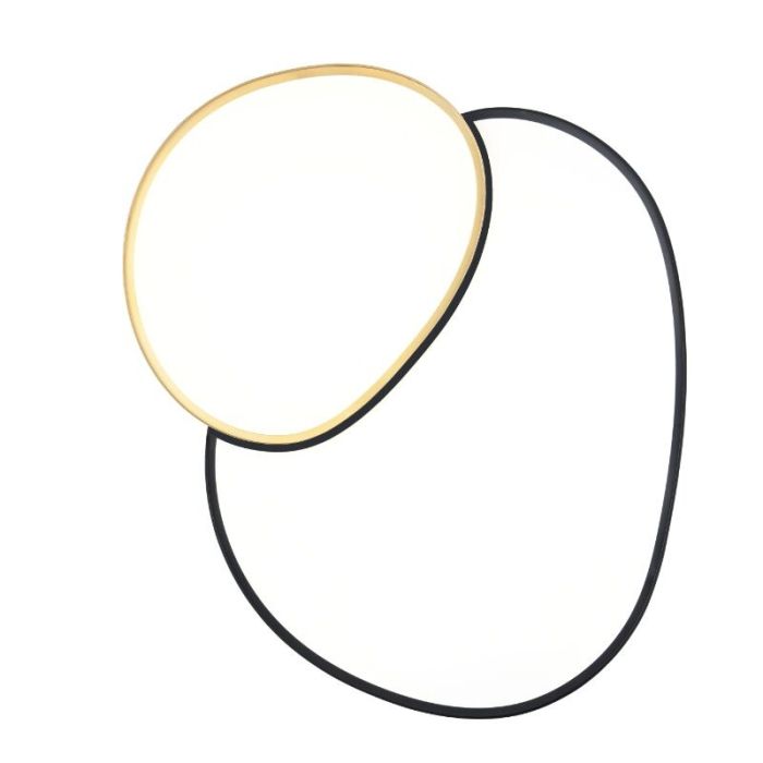 Plafonnier en métal doré, Merwin, 51W, blanc chaud à froid réglable LED