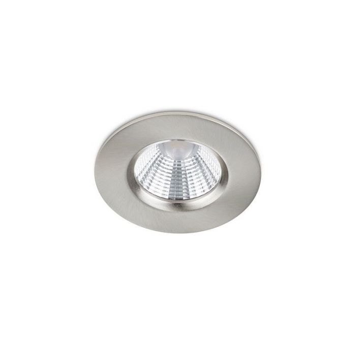 Spot encastré salle de bain moderne nickel, Iman, 5W, 3000K LED, IP65